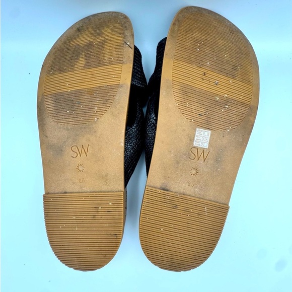 Stuart Weitzman Black Roza Slide Sandals Sz 8.5 - Picture 6 of 8